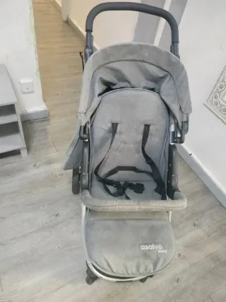 Carrito de bebé gris Asalvo