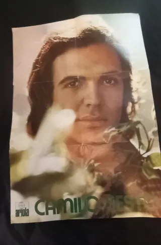 Póster Camilo Sesto Ariola. Apto para frikis. Retr