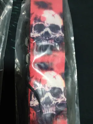 Correas guitarra P&P calaveras
