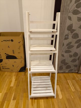Estantería Escalera Blanca 4 Baldas