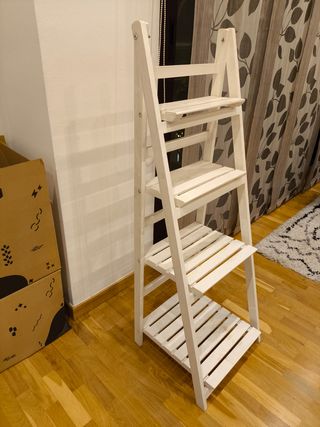 Estantería Escalera Blanca 4 Baldas