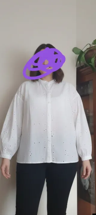 Blusa bordado inglés blanca