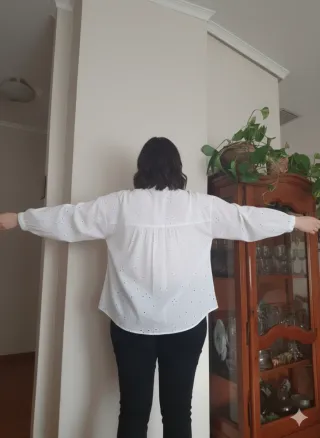 Blusa bordado inglés blanca