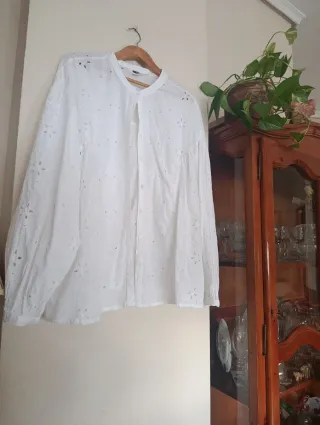 Blusa bordado inglés blanca