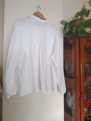Blusa bordado inglés blanca