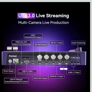 Mezclador de Video 4K 60FPS Tenveo