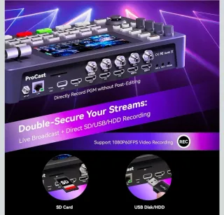 Mezclador de Video 4K 60FPS Tenveo