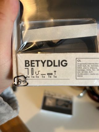 Supporti per tende IKEA BETYDLIG Nero (2 pz)