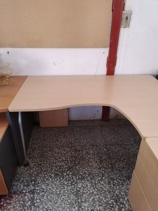 MESA DE OFICINA ESQUINERA Y CAJONERA
