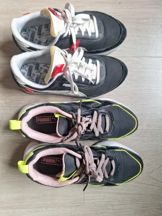 Zapatillas Puma Negras y Rosas