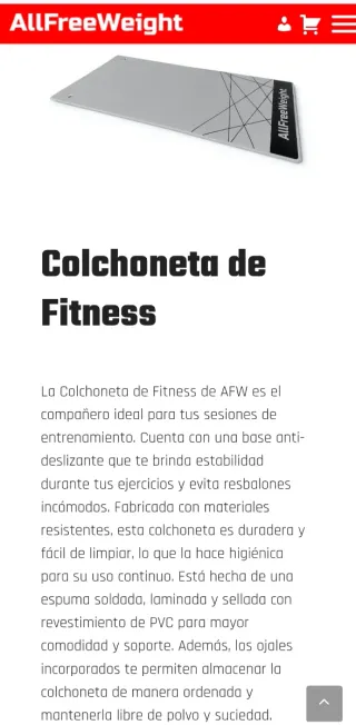 Colchoneta Fitness AFW