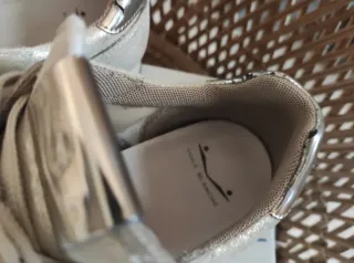 Sneakers Voile Blanche beige dorato