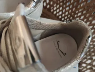 Sneakers Voile Blanche beige dorato