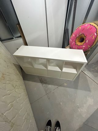 Estantería KALLAX IKEA Blanca con Cajones y Puerta