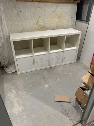 Estantería KALLAX IKEA Blanca con Cajones y Puerta