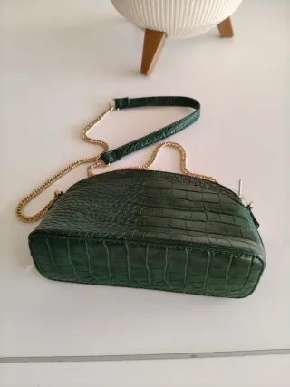 Bolso verde efecto piel cocodrilo