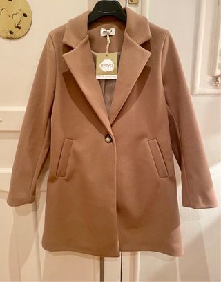 Abrigo color camel talla única