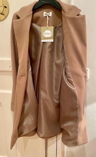 Abrigo color camel talla única