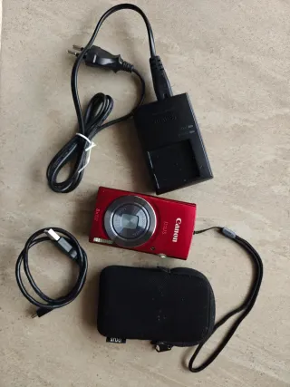 Cámara Canon IXUS 160 Roja + Batería + Tarjeta