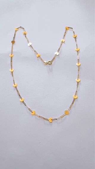 Collana cuori in oro giallo 18kt 750