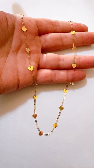 Collana cuori in oro giallo 18kt 750