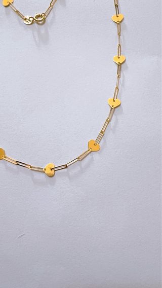 Collana cuori in oro giallo 18kt 750