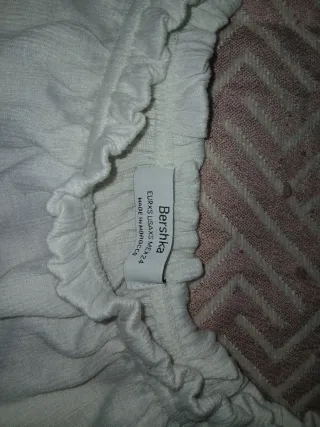 Blusa blanca manga larga talla XS