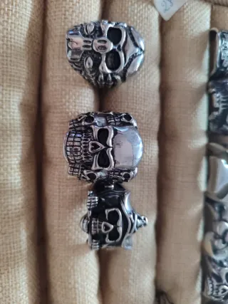 Anillos moteros calavera talla 23