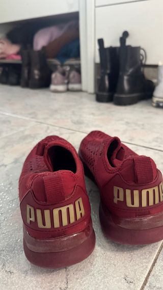 Zapatillas Puma burdeos talla 38