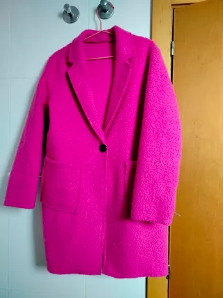 Abrigo rosa largo Talla 40
