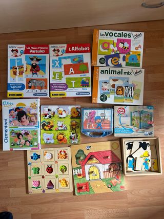 Lote Puzzles, Libros y Juguetes Infantiles
