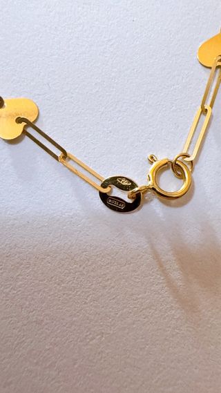 Set collana e bracciale a cuori in oro 18kt 750