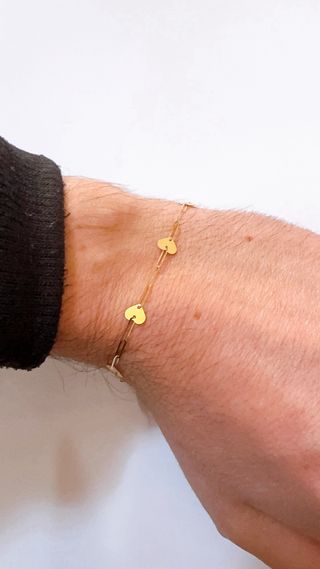 Set collana e bracciale a cuori in oro 18kt 750