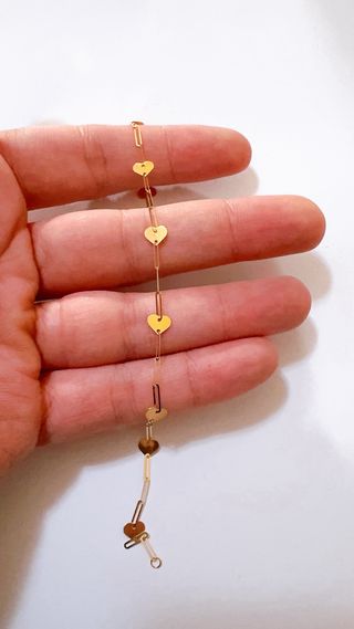 Set collana e bracciale a cuori in oro 18kt 750