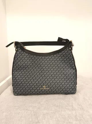 Borsa Michael Kors monogram nera e grigia