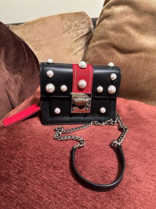 Bolso bandolera Piel Perlas CH azul