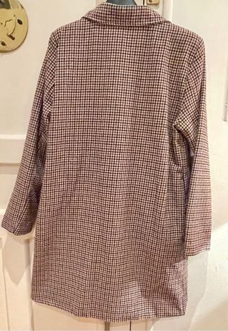 Abrigo oversize cuadros GLOBAL talla única