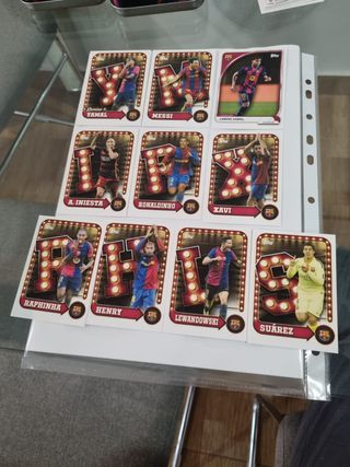 10 cromos FC Barcelona: 2 Yamal, Messi, Henry etc.
