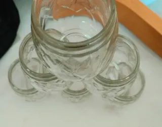 6 Bicchieri Vetro Cynar vintage.