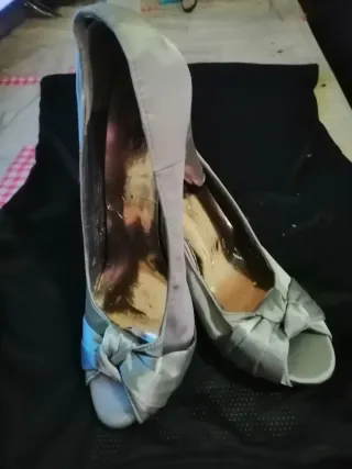 Zapatos de tacón fiesta   plateado