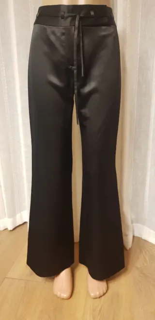 Pantalón fiesta negro satinado