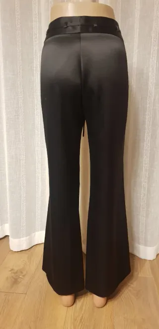 Pantalón fiesta negro satinado