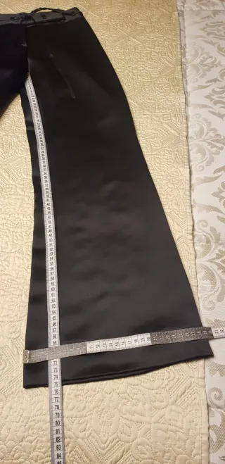 Pantalón fiesta negro satinado