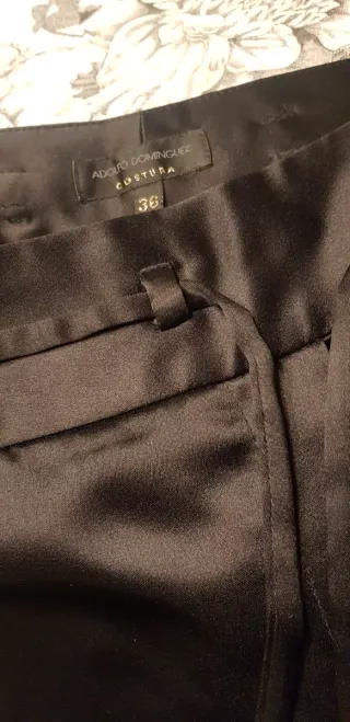 Pantalón fiesta negro satinado