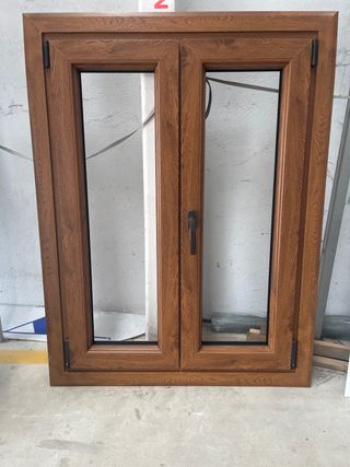 Ventana PVC Roble Dorado