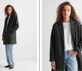 Abrigo largo Mango gris