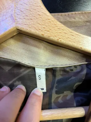 Giacca ecopelle marrone donna S