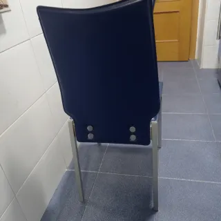 Sedie cucina/ufficio in metallo blu