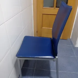 Sedie cucina/ufficio in metallo blu