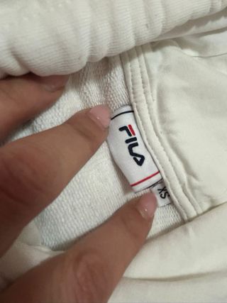 Felpa Fila con cappuccio bianca